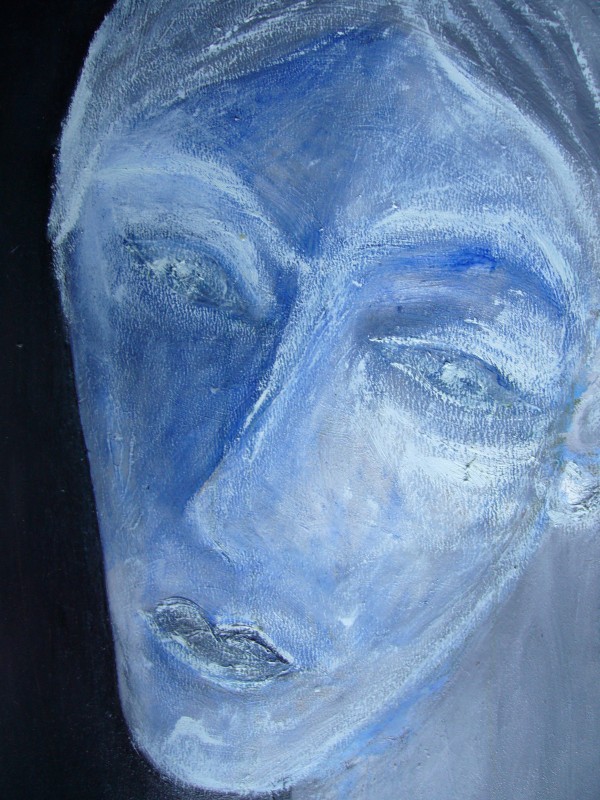 femme bleue
